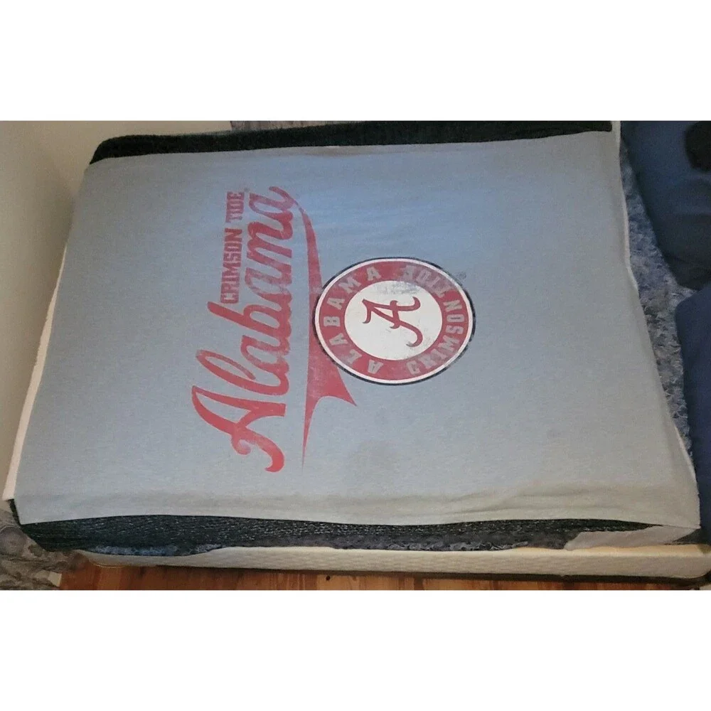 University of Alabama Crimson Tide Throw Blanket Gray & Red NCAA 62